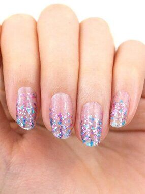 Less Bitter More Glitter Color Street Nail Polish Strips Glitter Overlay Polish